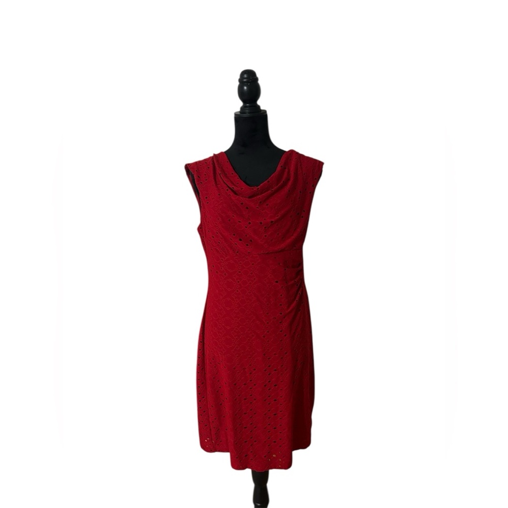 Connected Apparel Red Sleeveless Dress